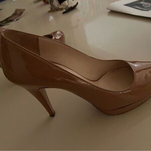 Prada Glossy Tan Heels